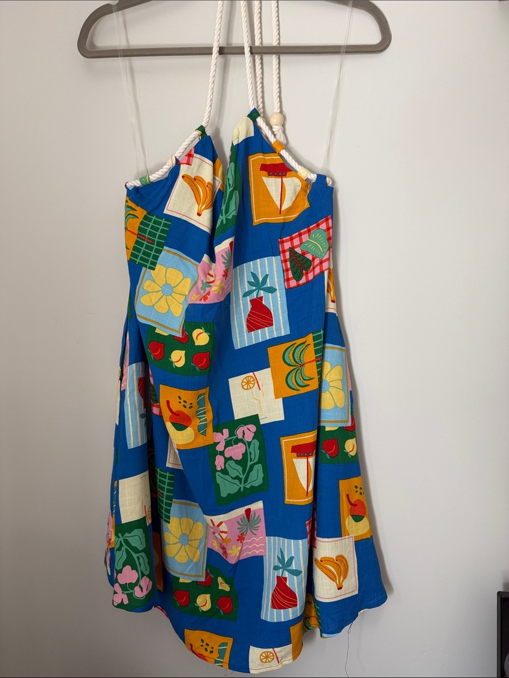 ILLA ILLA Blue Multi-Color Patchwork Mini Dress